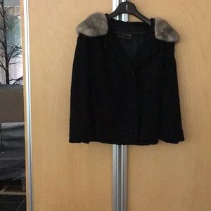 ❤️❤️Persian lamb/fur collar short jacket S/M❤️❤️